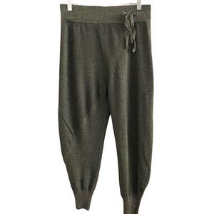 NWT MISA Los Angeles Payton knit Pants Small Metallic Baggy Drop Crotch